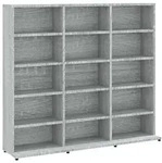 vidaXL CD-Regal Grau Sonoma 100x23x89,5 cm Holzwerkstoff
