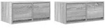 vidaXL TV-Schr&auml;nke 2 Stk. Grau Sonoma 60x31x25,5 cm Holzwerkstoff