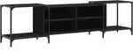vidaXL TV-Schrank Schwarz 203x37x50 cm Holzwerkstoff