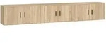 vidaXL TV-Wandschr&auml;nke 3 Stk. Sonoma-Eiche 80x34,5x40 cm