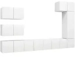 vidaXL 8-tlg. TV-Schrank-Set Wei&szlig; Holzwerkstoff