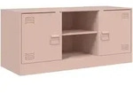 vidaXL TV-Schrank Rosa 99x39x44 cm Stahl