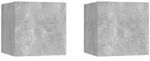 vidaXL TV-Wandschr&auml;nke 2 Stk. Betongrau 30,5x30x30 cm