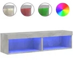 vidaXL TV-Schr&auml;nke mit LED-Leuchten 2 Stk. Betongrau 60x30x30 cm