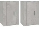 vidaXL TV-Wandschr&auml;nke 2 Stk. Betongrau 40x34,5x60 cm