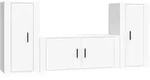 vidaXL 3-tlg. TV-Schrank-Set Wei&szlig; Holzwerkstoff