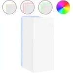 vidaXL TV-Wandschrank mit LED-Leuchten Wei&szlig; 30,5x35x70 cm