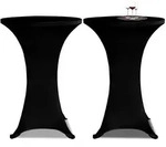 vidaXL 2 x Tischhusse f&uuml;r Stehtisch Stretchhusse &Oslash;80 cm schwarz