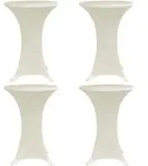 vidaXL Stehtischhussen 4 Stk. &Oslash; 60 cm Creme Stretch