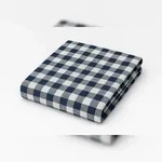 Tischdecke Blau Wei&szlig; kariert Baumwolle Z&Uuml;CHEN Eckig 130 x 170 cm 1 St&uuml;ck