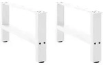 vidaXL Couchtischbeine Wei&szlig; 2 Stk. 70x(30-31) cm Stahl