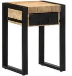vidaXL Beistelltisch 35x35x50 cm Raues Massivholz Mango