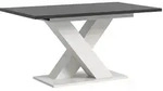 Ebuy24 Motion Esstisch X-Fu&szlig; 90x150/190cm inkl. 1 Einlegeplatte grau, wei&szlig;.