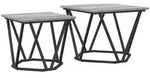 vidaXL Beistelltisch-Set 2 pcs Graues Sonoma Ingenieure Holz und Stahl