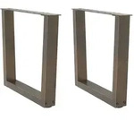 vidaXL Couchtischbeine V-Form 2 St&uuml;ck Naturstahl 60x(42-43,3) cm Stahl
