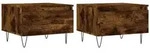 vidaXL Couchtische 2 Stk. R&auml;uchereiche 50x46x35 cm Holzwerkstoff