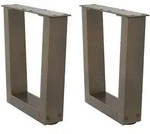 vidaXL Couchtischbeine V-Form 2 St&uuml;ck Naturstahl 40x(30-31,3) cm Stahl