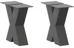 vidaXL Couchtischbeine X-Form 2 Stk. Anthrazit 30x(30-31) cm Stahl