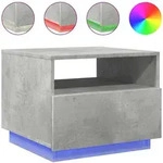 vidaXL Couchtisch mit LED-Leuchten Betongrau 50x49x40 cm