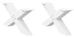 vidaXL Couchtischbeine X-Form 2 Stk. Wei&szlig; 70x(30-31) cm Stahl