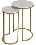 Mendler 2er-Set Beistelltisch HWC-K46, Kaffeetisch Nachttisch Loungetisch,