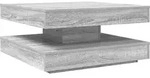 vidaXL Couchtisch 360-Grad Drehbar Grau Sonoma 70x70x34,5 cm