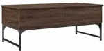vidaXL Couchtisch Braun Eichen-Optik 100x50x40 cm Holzwerkstoff Metall