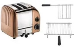 Dualit Toaster Paket 2, 2er Toaster mit Sandwichzange und Br&ouml;tchenaufsatz