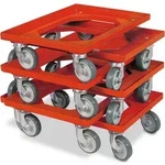 6x Logistikroller/Kistenroller f&uuml;r Beh&auml;lter 600 x 400 mm, Tragkraft 250 kg,...