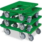 6x Logistikroller/Kistenroller f&uuml;r Beh&auml;lter 600 x 400 mm, Tragkraft 250 kg,...