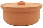 Viapot Medium 2500 ml - Natur - Terrakotta-Schmortopf mit Deckel - 24&times;12 cm