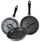 3-teiliges Set Pfannen (18/20/24 cm) Magefesa K2 Gransasso aus emailliertem...