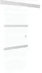 vidaXL Schiebet&uuml;r ESG-Glas und Aluminium 90x212 cm Silbern