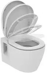 Ideal Standard Connect WC-Set, Wandtiefsp&uuml;l-WC mit Absenkautomatik, Rundes Design,
