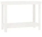 vidaXL Werkbank Wei&szlig; 110x50x80 cm Massivholz Kiefer