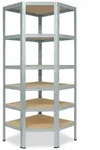 shelfplaza HOME 230x70x45 cm Eckregal in verzinkt mit 6 B&ouml;den und 145 kg...