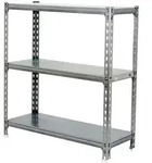 SimonRack Metallregal, 900x900x300 mm, 3 Ebenen, Metallboden, 180 kg Biegepunkt,