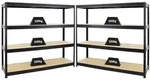 PROREGAL Mega Deal 2er-Sparset Profi-Schwerlastregal DINO HxBxT 180x180x60cm...