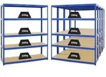 PROREGAL Mega Deal | 5x Schwerlastregal Giant Elephant | HxBxT 180x150x45 cm 