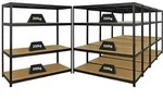 PROREGAL Mega Deal 5er-Set Schwerlastregal Giant Elephant 160x150x60cm mit 4 Ebenen