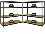 PROREGAL Mega Deal 2er-Set Schwerlastregal Giant Elephant 160x150x60cm mit 4...