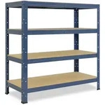 shelfplaza HOME 100x60x30 cm Schwerlastregal in blau mit 4 B&ouml;den und 175 kg...