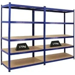 PROREGAL Mega Deal | 2x Schwerlastregal TAURUS | HxBxT 180x120x60 cm | Fachlast 175kg