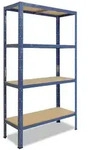 shelfplaza HOME 180x45x60 cm Schwerlastregal in blau mit 4 B&ouml;den und 175 kg...