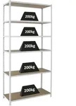 PROREGAL Schwerlastregal Giant Muli | HxBxT 250x120x40cm | Fachlast 200kg |...