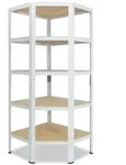 shelfplaza HOME 200x70x40 cm Eckregal in wei&szlig; mit 5 B&ouml;den und 175 kg Traglast...