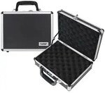 HMF Alu Transportkoffer mit Zahlenschloss, 31 x 26 x 11 cm, Schwarz