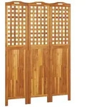 vidaXL 3-tlg. Paravent 121,5x2x180 cm Massivholz Akazie