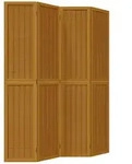 vidaXL 4-tlg. Raumteiler Braun Massivholz Paulownia