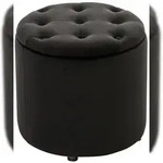 CLP Sitzhocker Pantin Samt Samt HBT: 42x44x44 cm schwarz